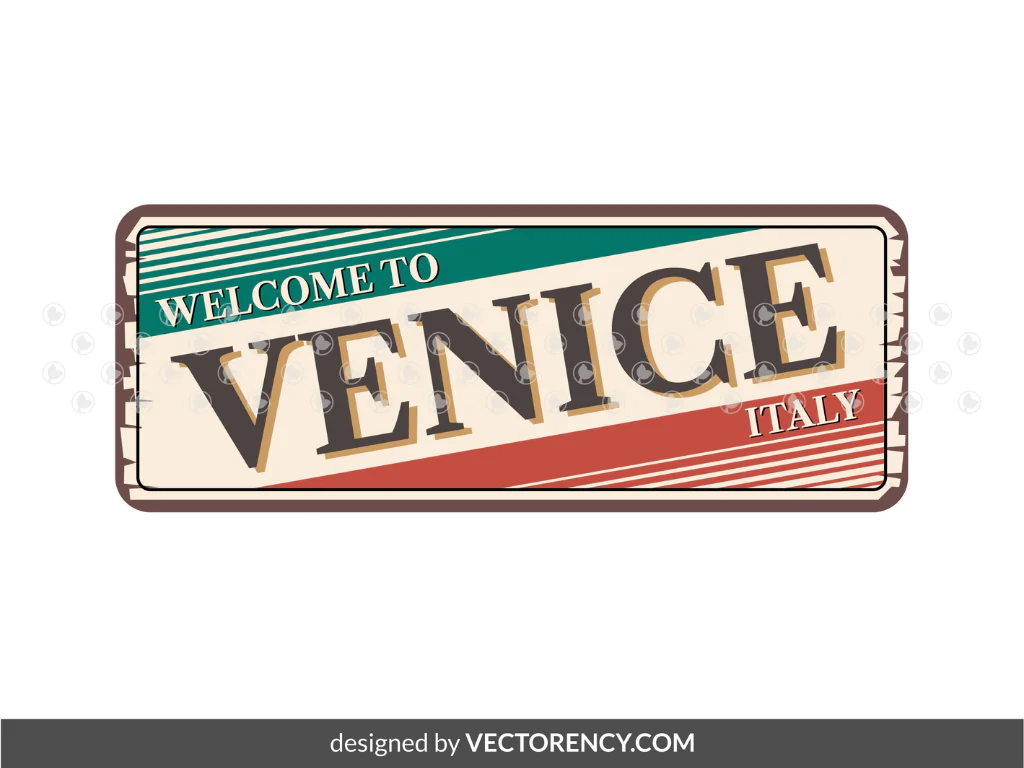 Venice Sign Vector, Venice Italy SVG Cricut