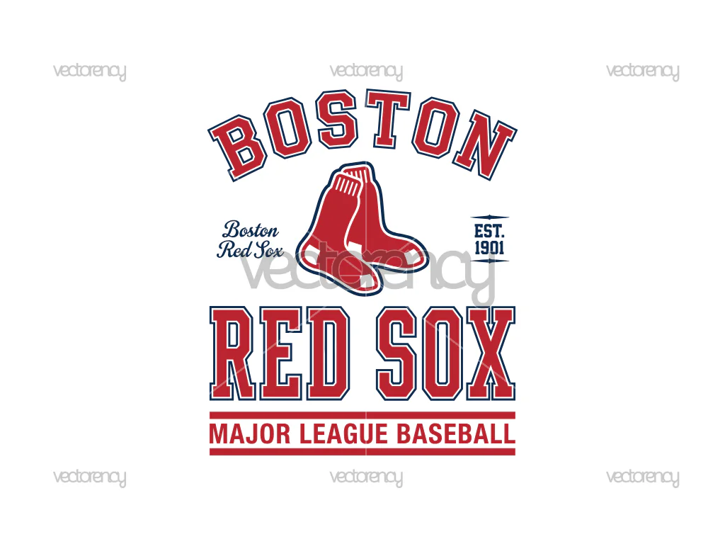 Boston Red Sox Vector Graphic Vintage SVG PNG