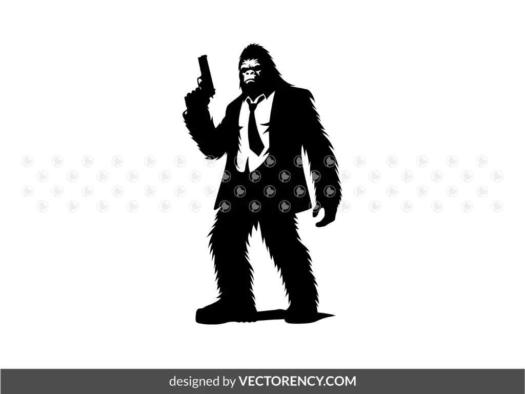 Bigfoot Hustler Gangster SVG File, Bigfoot PNG