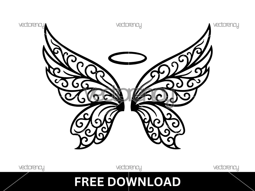 Angel wings vector illustration Free Stock Image