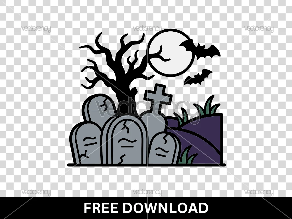 Halloween Graveyard SVG Free