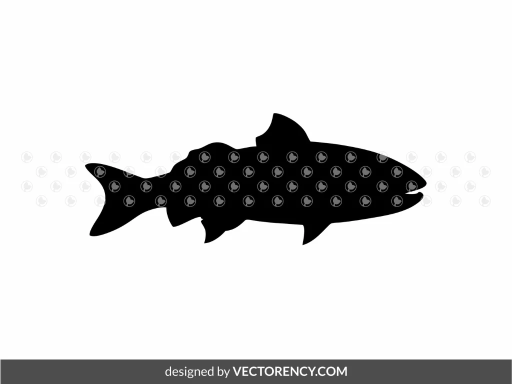 Fish Rainbow Trout Silhouette SVG