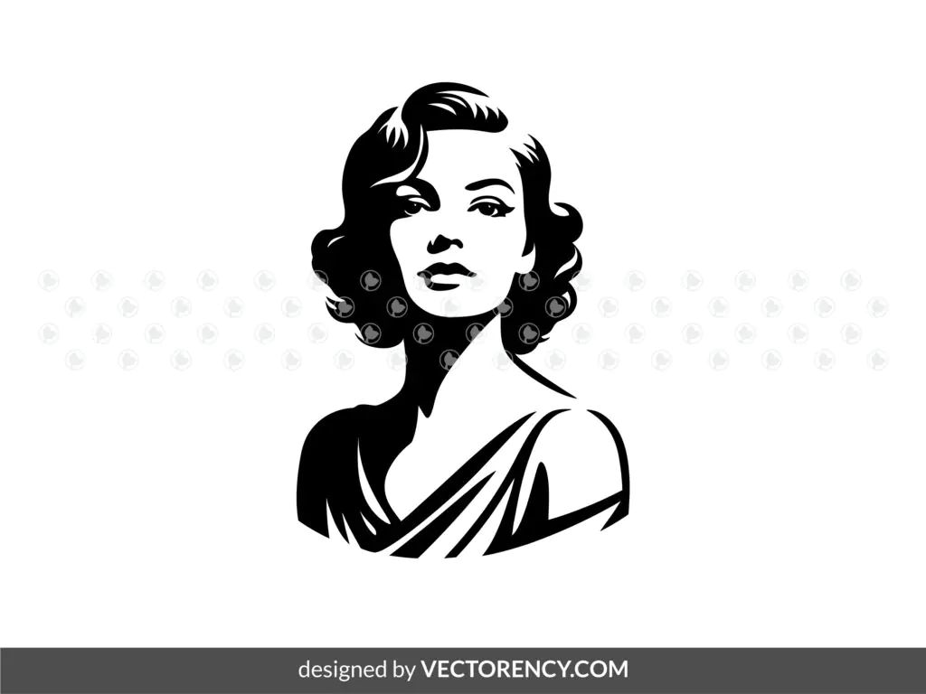 Women Vintage Portrait SVG