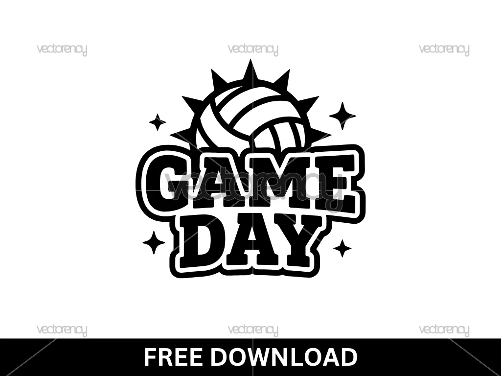 Free Volleyball Gameday SVG