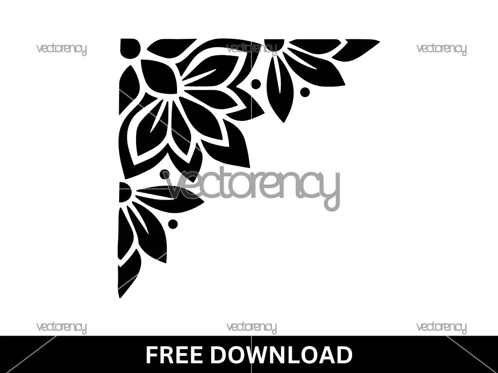 Corner Motif Free Vector Image