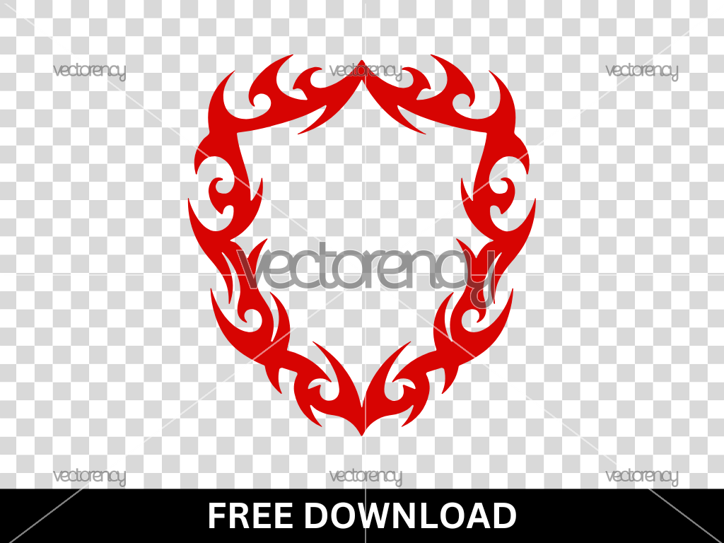 Emblem Flames SVG Vector Free Download