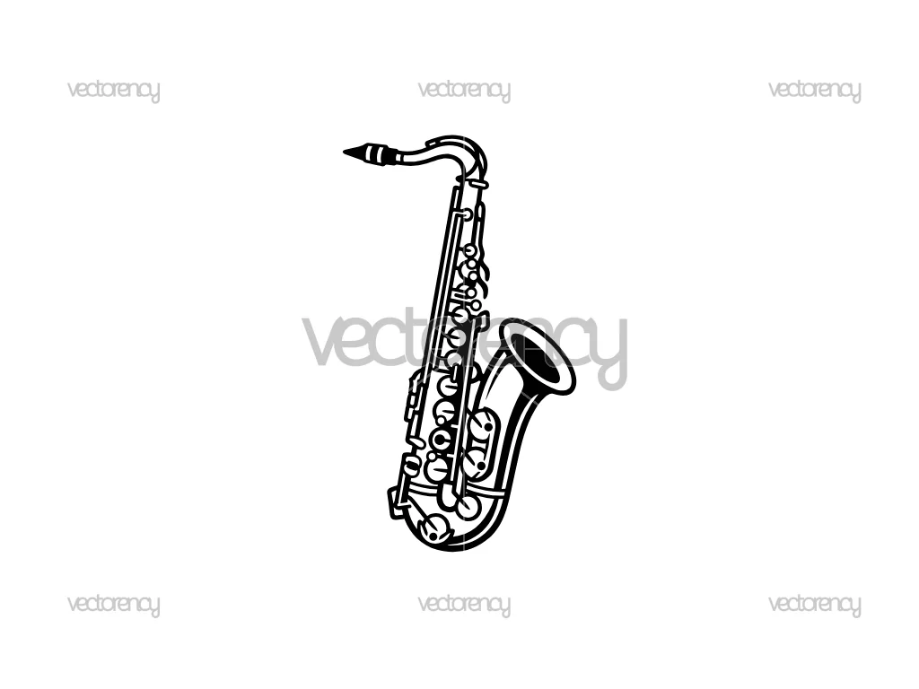 Intermediate Tenor Saxophone Vector Symbol Icon PNG HD
