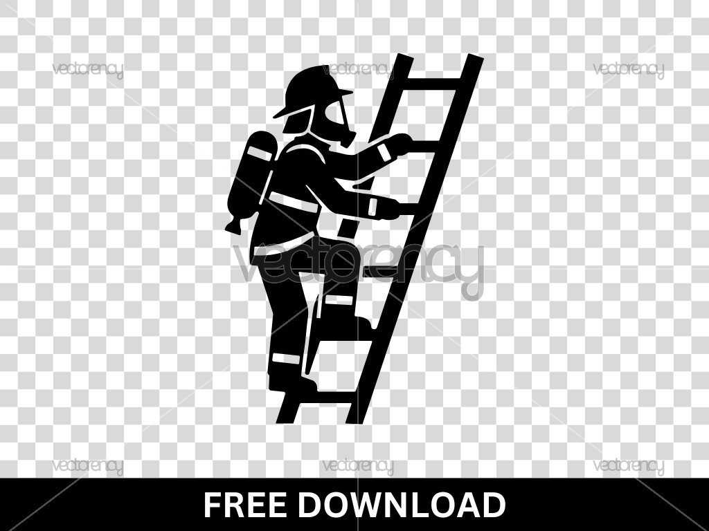 Firefighter Climbing SVG Cricut Free