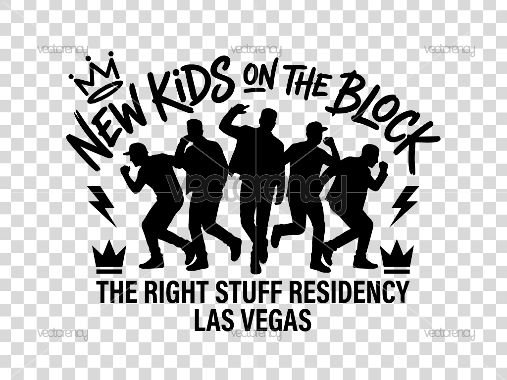 NKOTB The Right Stuff Residency Las Vegas Design Premium Vector PNG