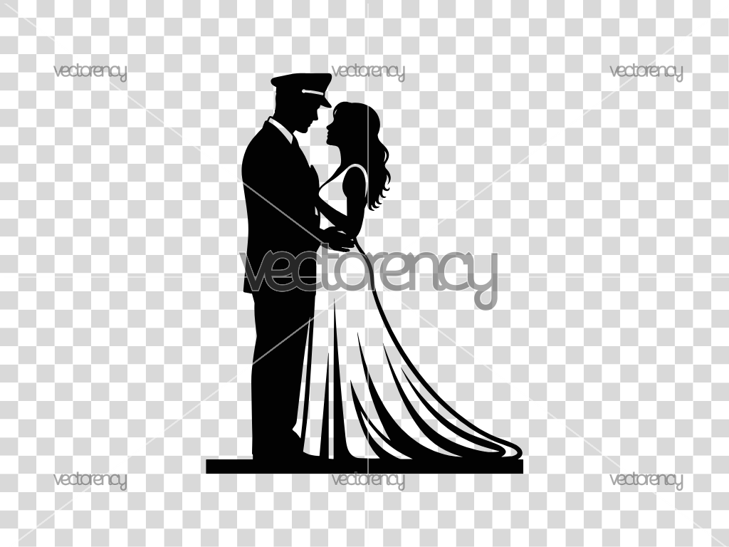 Pilot Wedding Cake Topper Themed Clipart Image