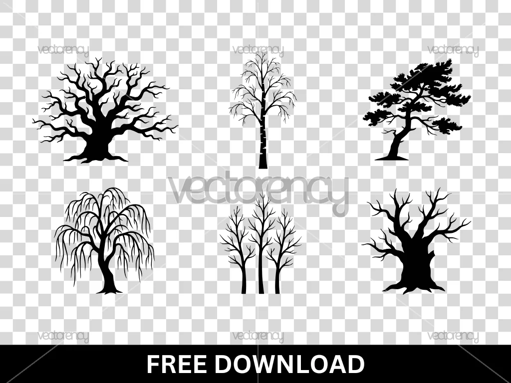 Winter Tree Vector Free Download