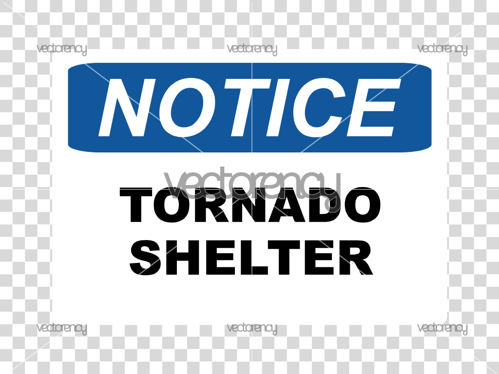 Tornado Shelter Sign SVG