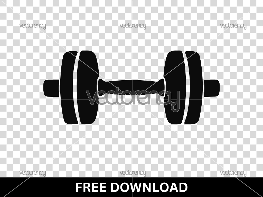 Dumbbell Vector SVG Free Fitness Equipment