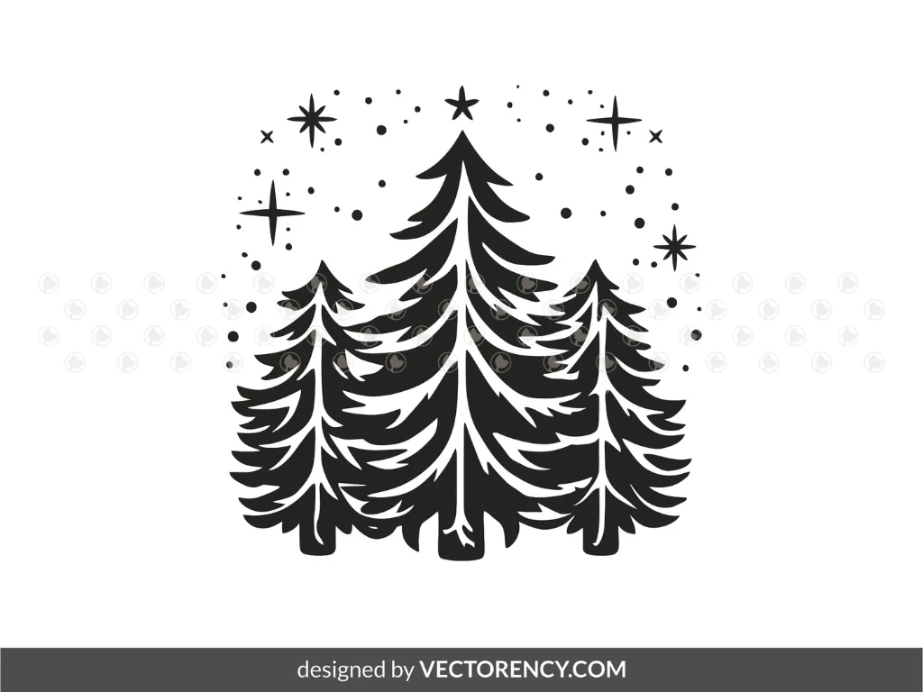 Pine Trees SVG, Winter Element Cricut