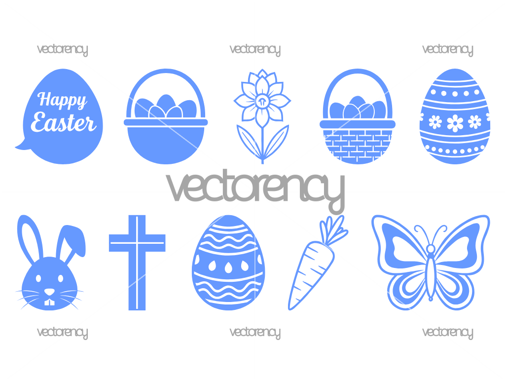 Easter Vector SVG Stock Cricut Cut Files