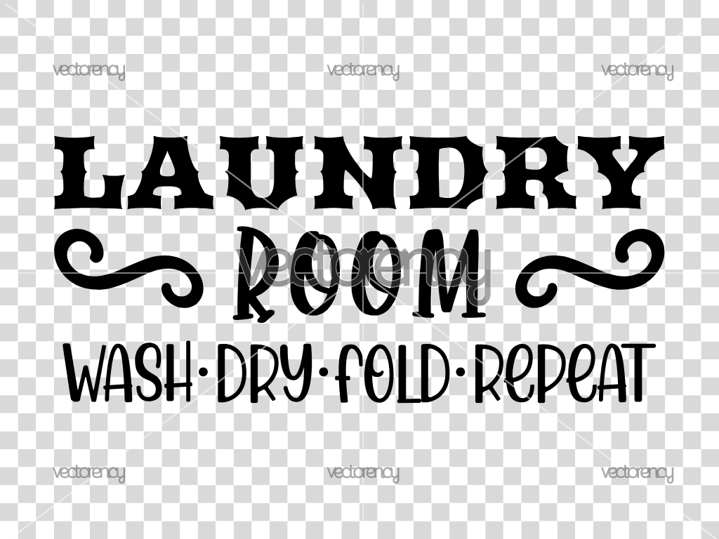 Four Pretty Laundry Room SVG Files Cricut