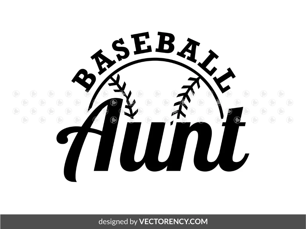 Baseball Aunt SVG