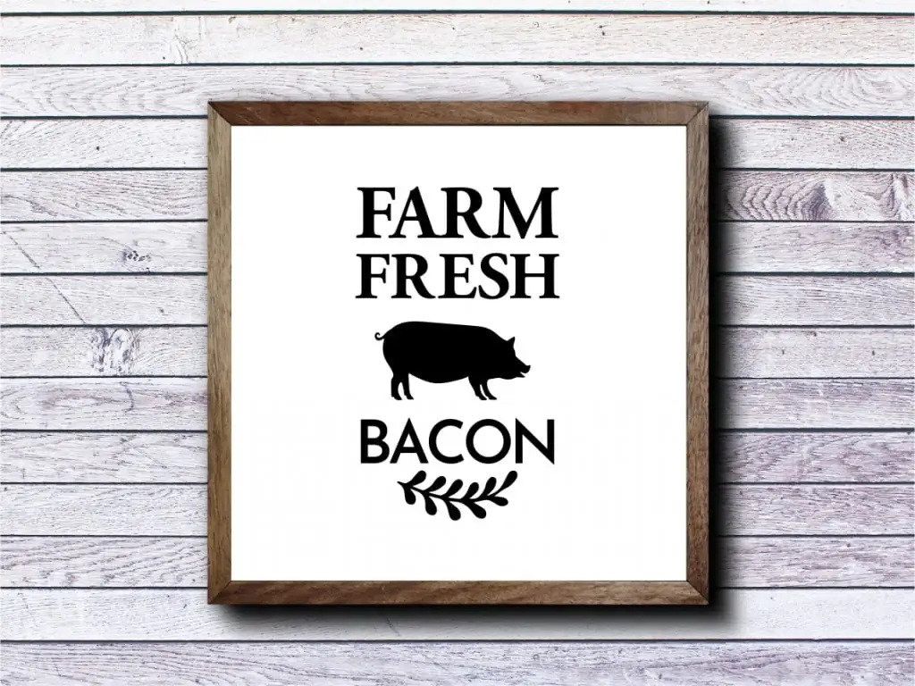 Farm Fresh Bacon SVG