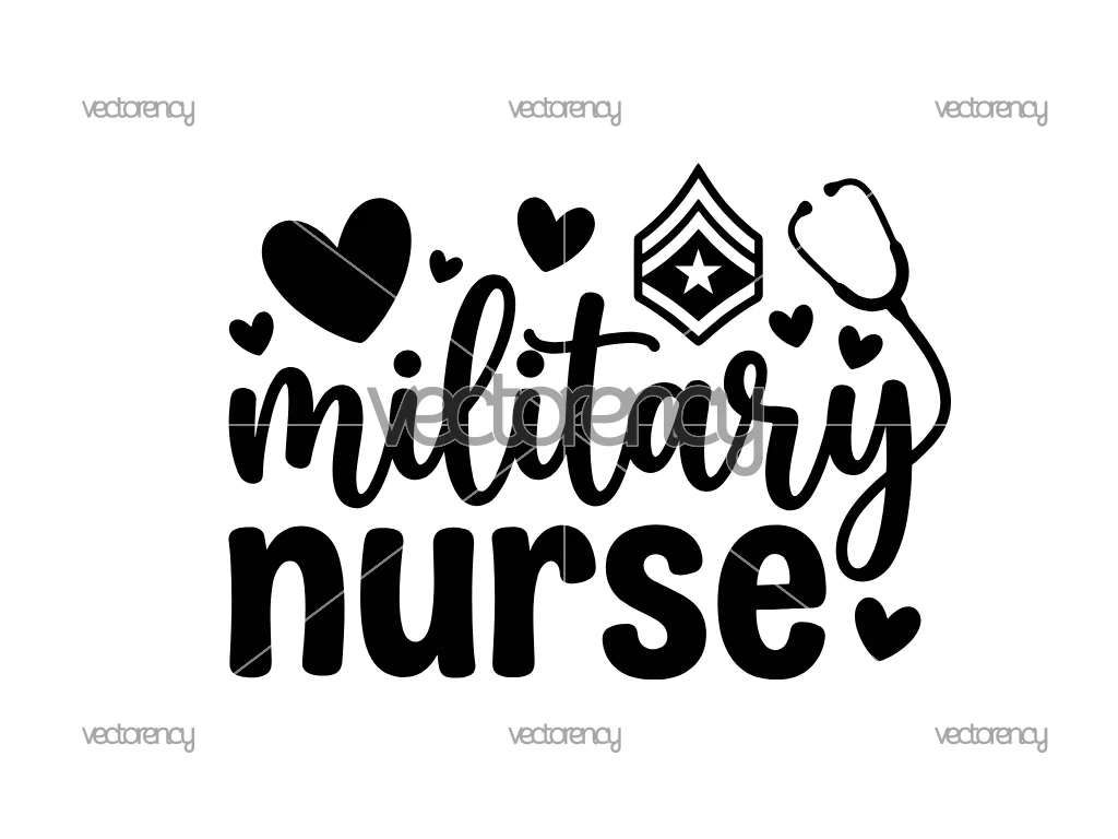 Military Nurse SVG Design