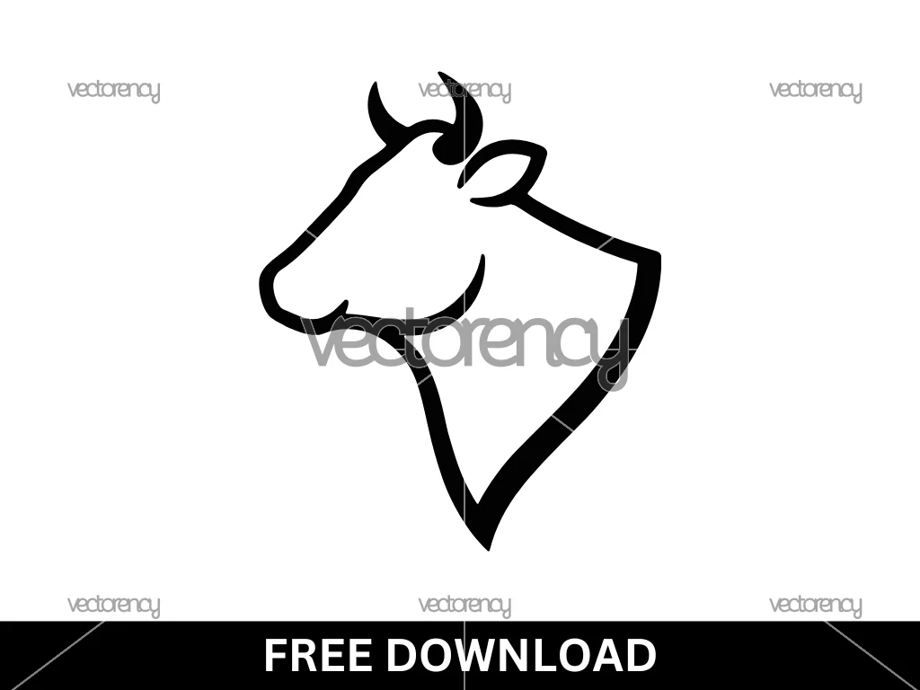 Free Cow Head SVG