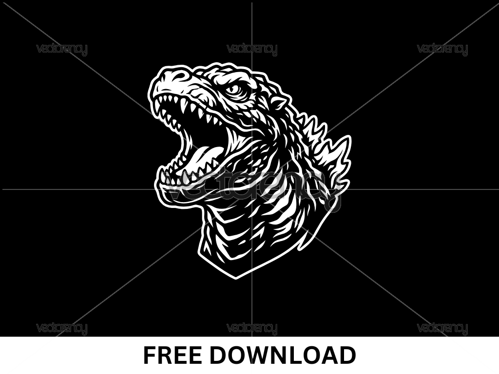 Howling Godzilla SVG Free Download