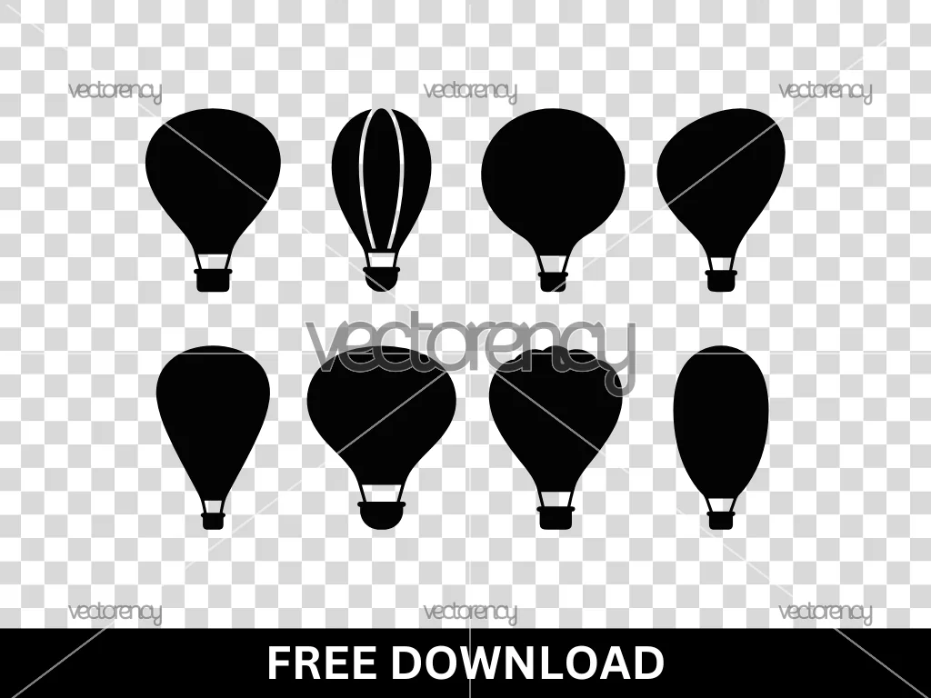 Unique Hot Air Balloon Silhouette