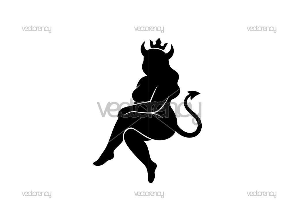 Devil Queen Mudflap girl Vector Image