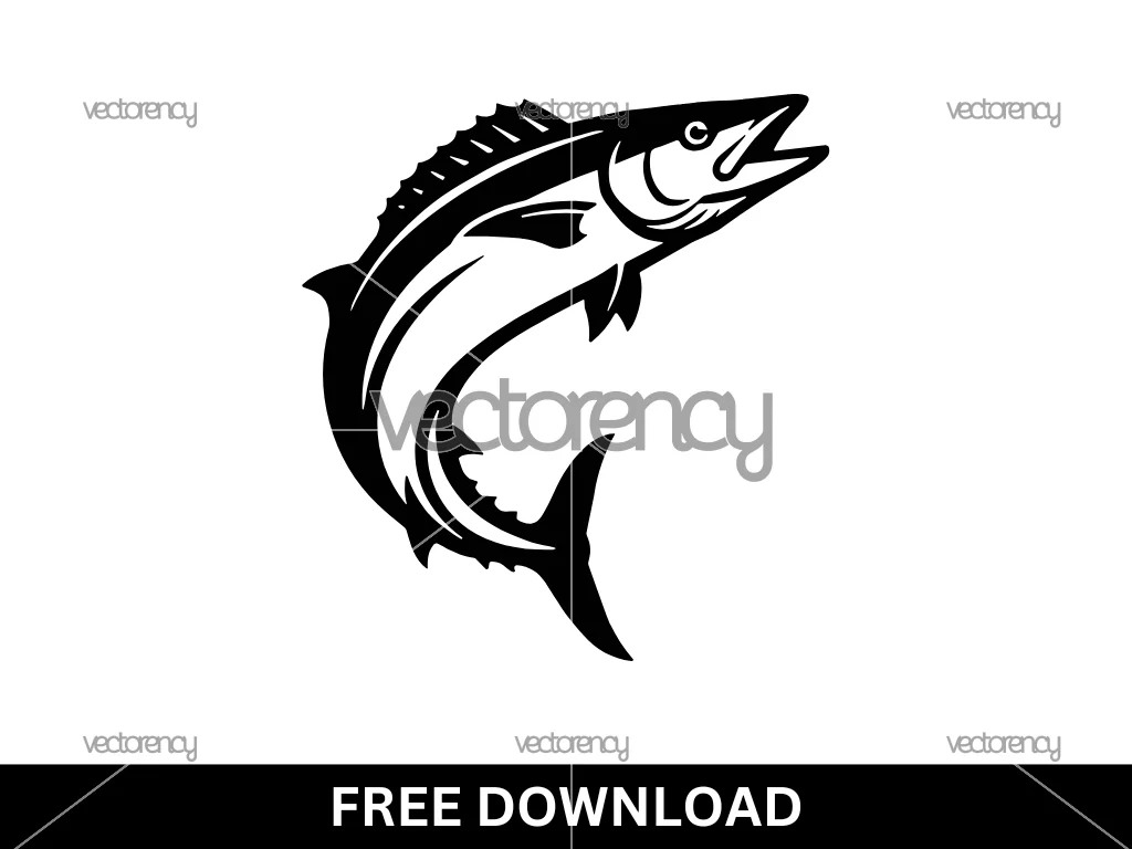 Wahoo Fish Vector SVG Illustration