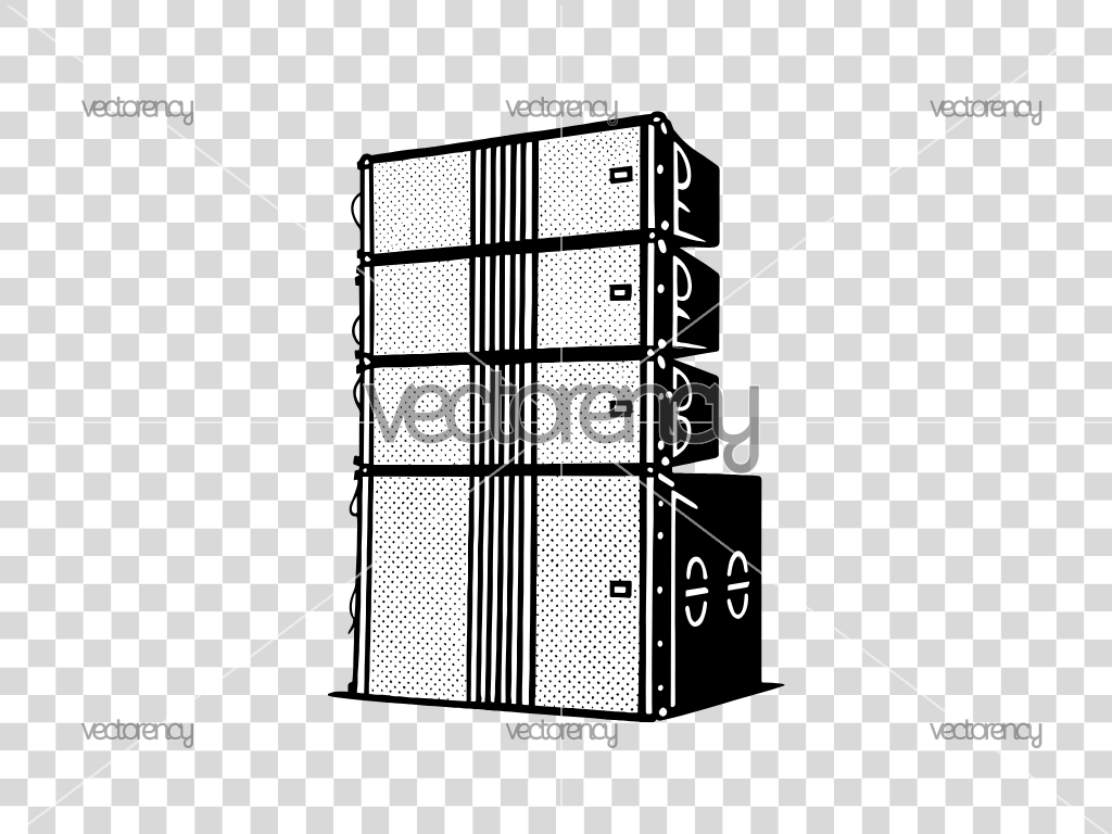 Speaker Sound System Line Array Vector SVG Download