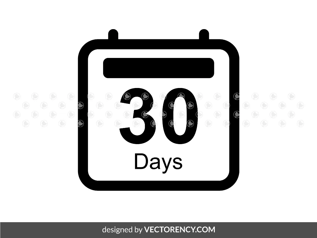 30 Days Clipart Image SVG PNG