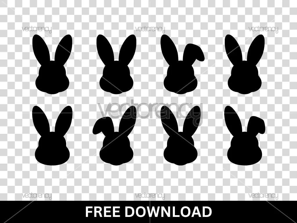 Rabbit Bunny Head SVG Vector Image