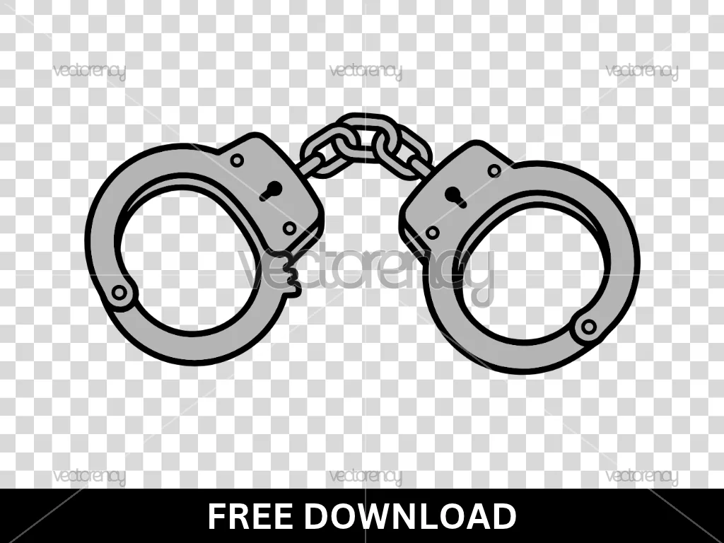 Criminal Law Clipart Handcuffs Illustration Vector Free