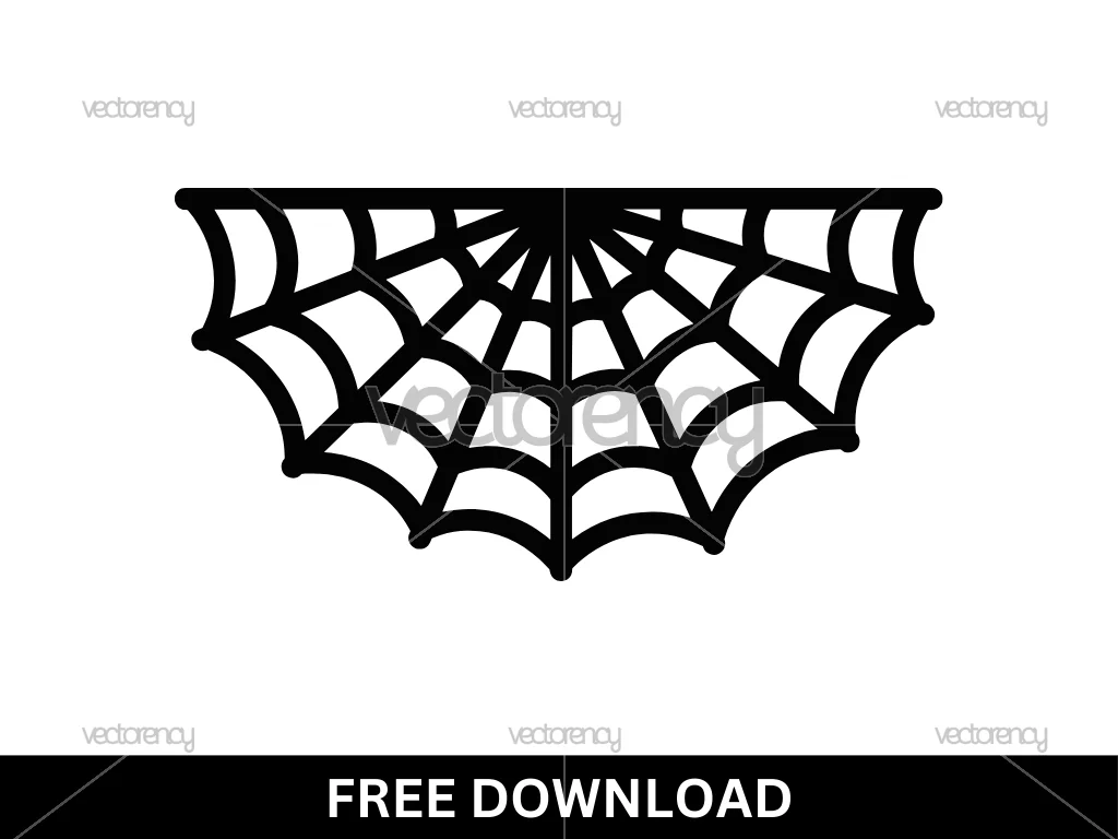 Spooky Half Spiderweb SVG Free Download for Crafts