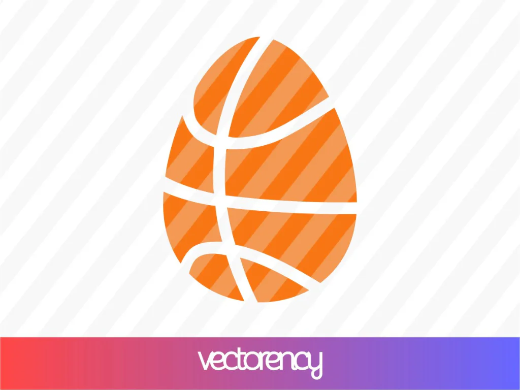 Easter Egg Basketball SVG Cricut