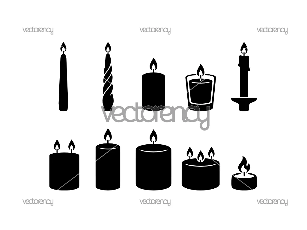 Candle Silhouette Vector