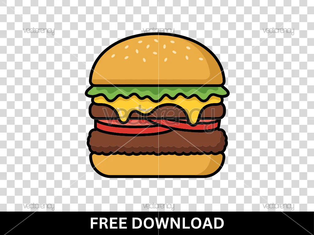 Hamburger Clipart Vector PNG Free