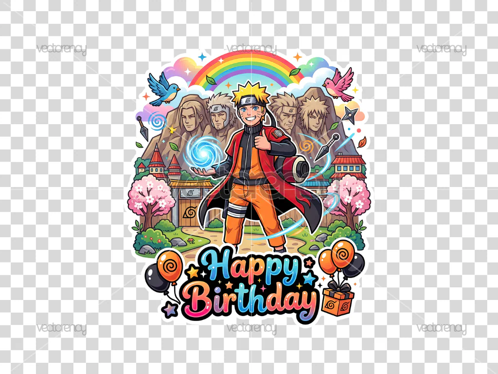 Naruto Cake Topper Printable PNG Cartoon