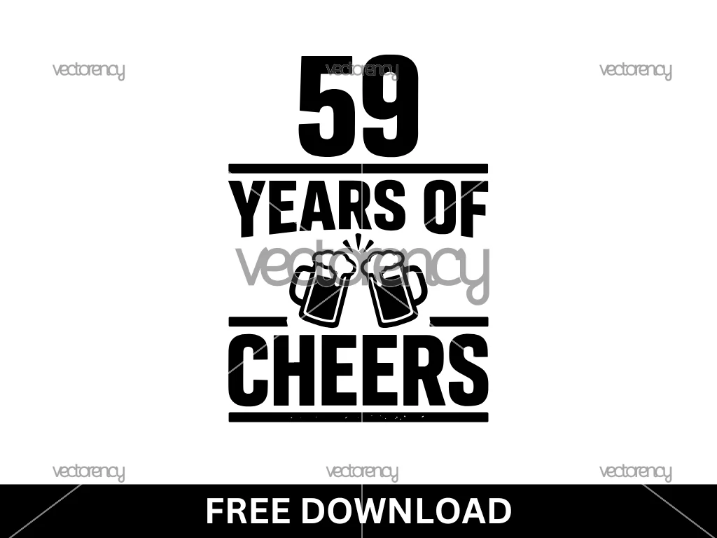 59 Years of Cheers SVG Free Download