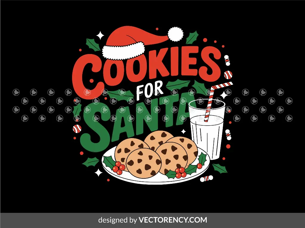 Cookies For Santa SVG Vector Image