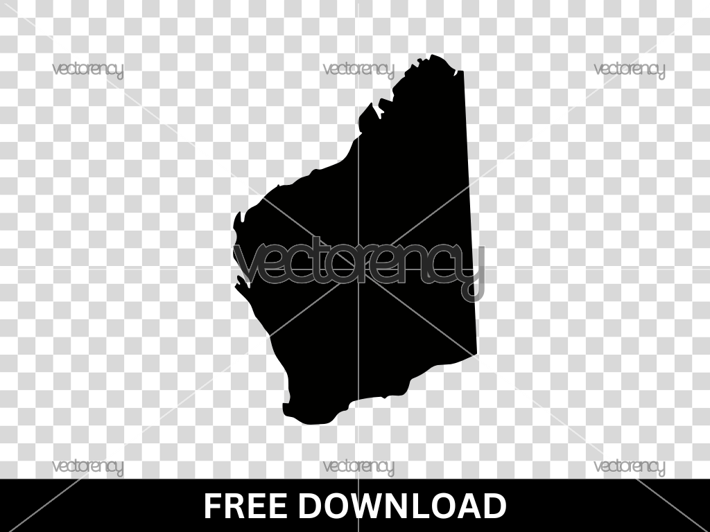Free Western Australia Map SVG File