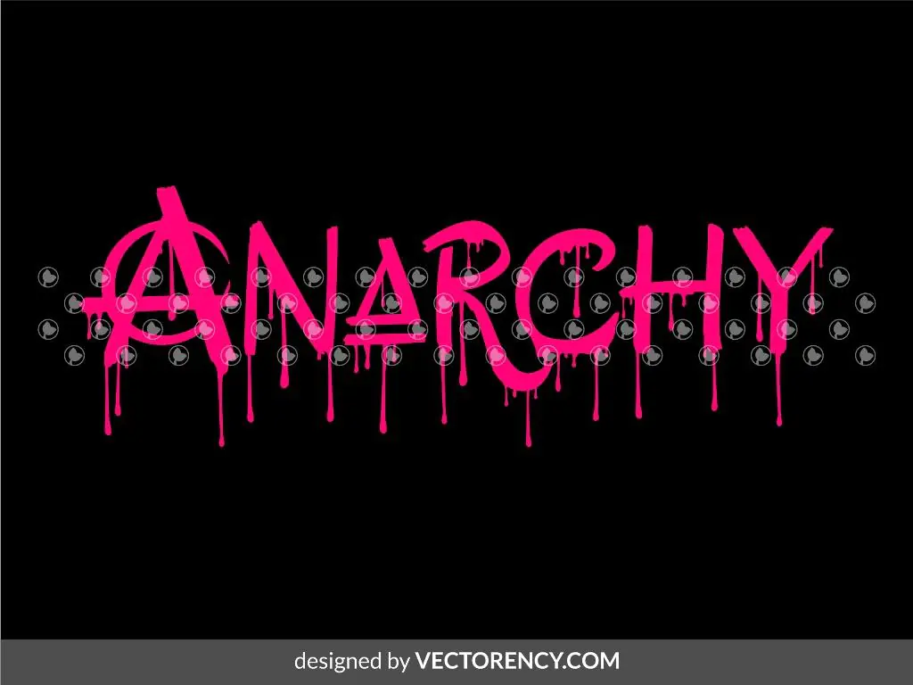 Anarchy Logo Symbol Text Drip Vector SVG PNG