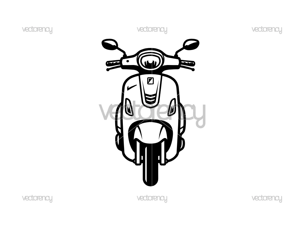 Scooter Moped Bike Vintage Vector