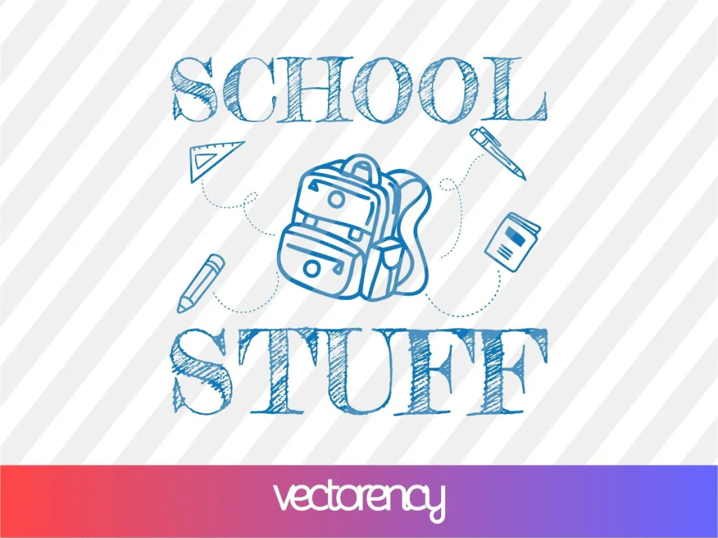 School Stuff SVG PNG