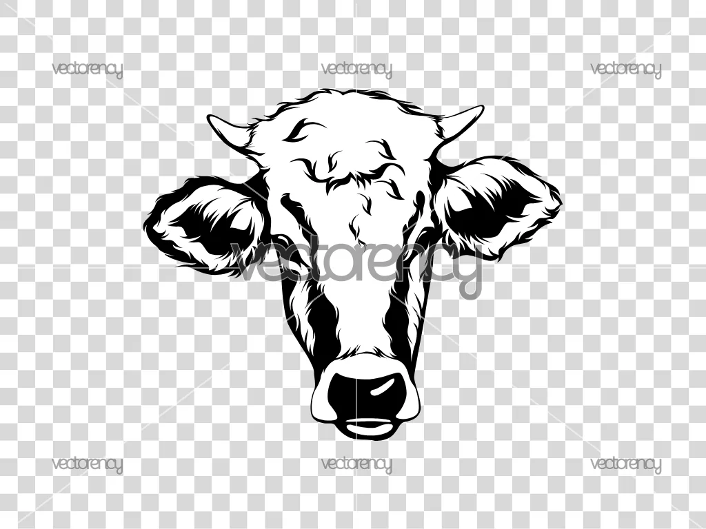 Cow Head SVG Vector Download