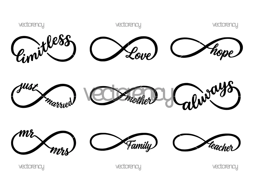 Infinity Symbol SVG Bundle Inspirational Quote Designs