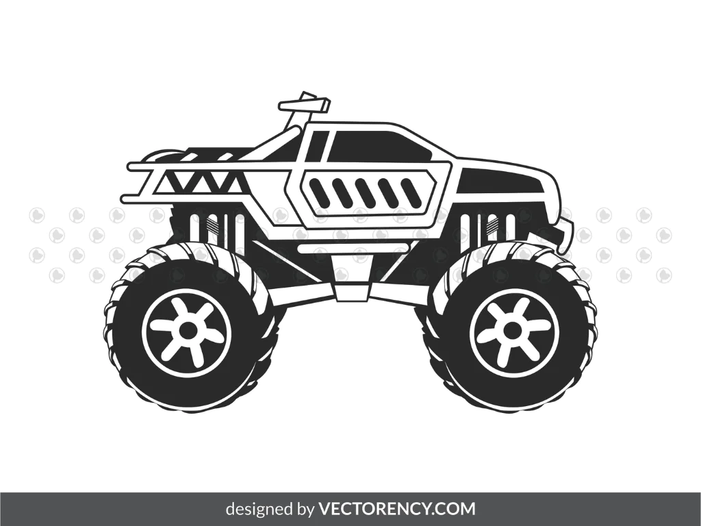 Monster Truck SVG HD, Monster Truck Vector