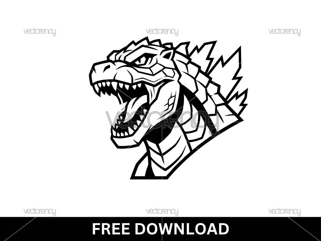 Roar Godzilla Free SVG