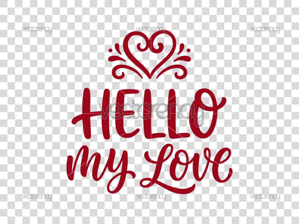 Hello My Love SVG