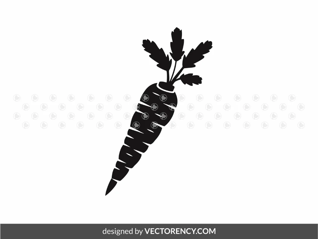 Carrot Silhouette Clipart SVG Free