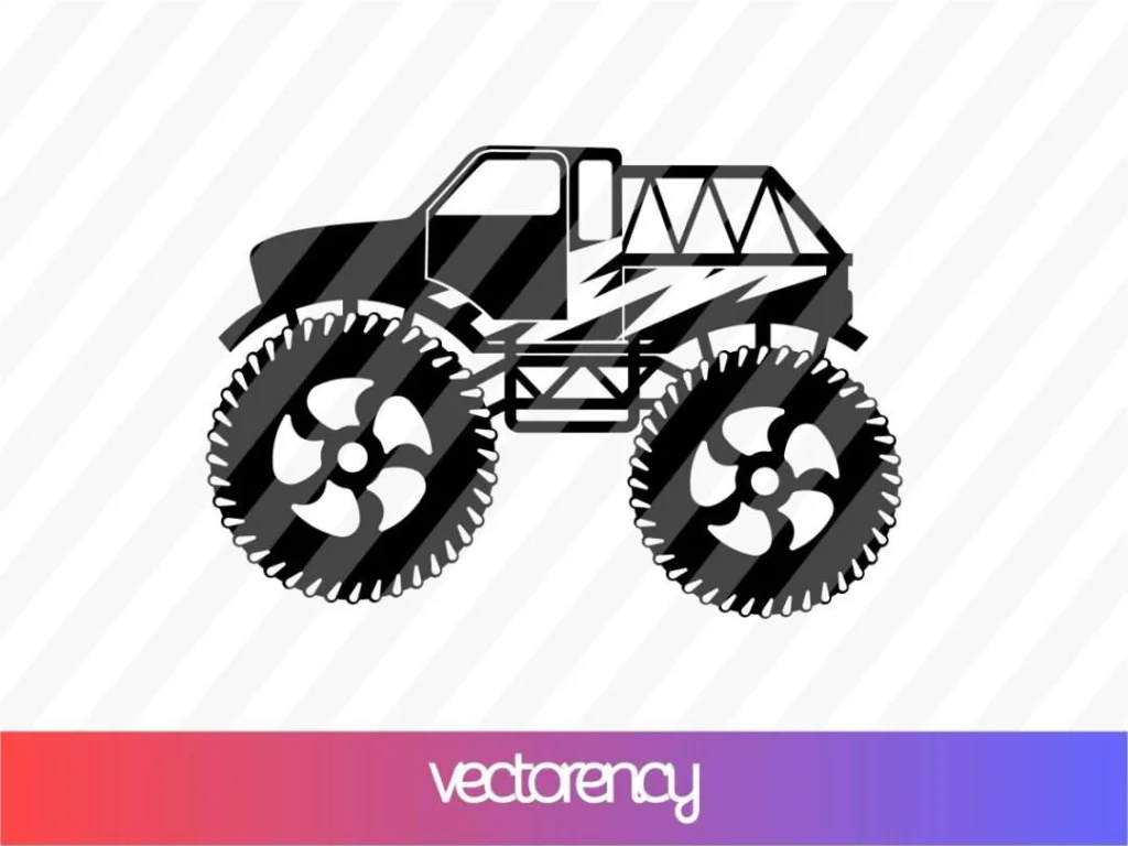 Monster Truck Silhouette SVG